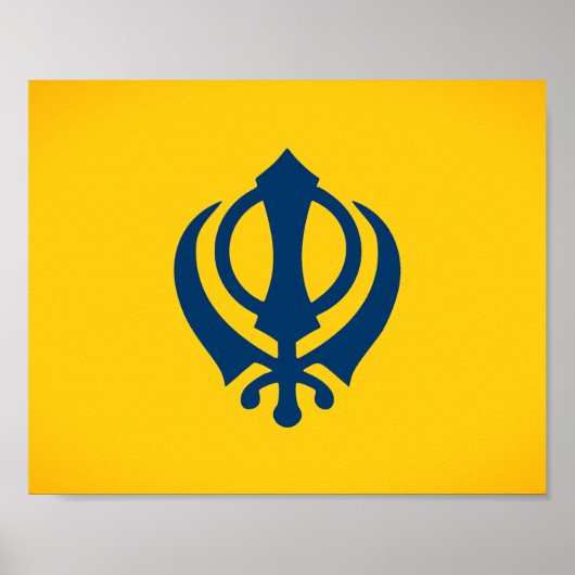Poster Drapeau du Khalistan (proposé) (Devant)