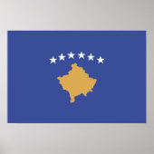 Poster drapeau du Kosovo (Devant)