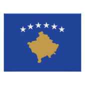 Poster Drapeau du Kosovo (Devant)