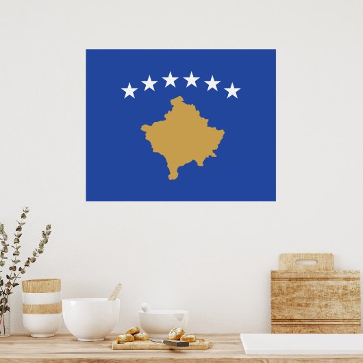 Poster Drapeau du Kosovo (Cuisine)