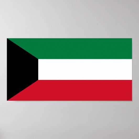 Poster Drapeau du Koweït (Devant)