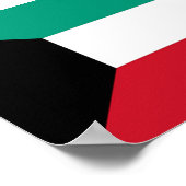 Poster Drapeau du Koweït (Coin)