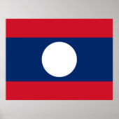 Poster Drapeau du Laos (Devant)