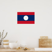 Poster Drapeau du Laos (Cuisine)