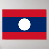 Poster Drapeau du Laos (Devant)