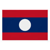 Poster Drapeau du Laos (Devant)
