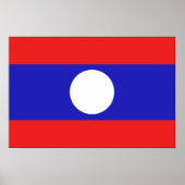 Poster Drapeau du Laos (Devant)