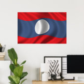 Poster Drapeau du Laos (Bureau à domicile)