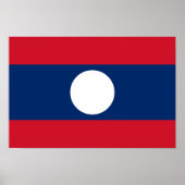 Poster Drapeau du Laos (Devant)