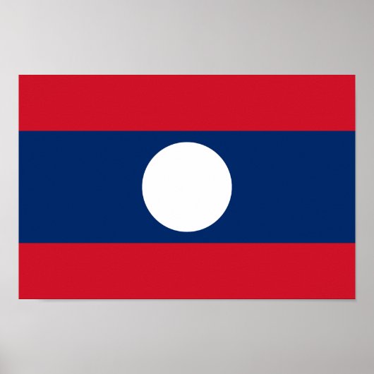 Poster Drapeau du Laos (Devant)