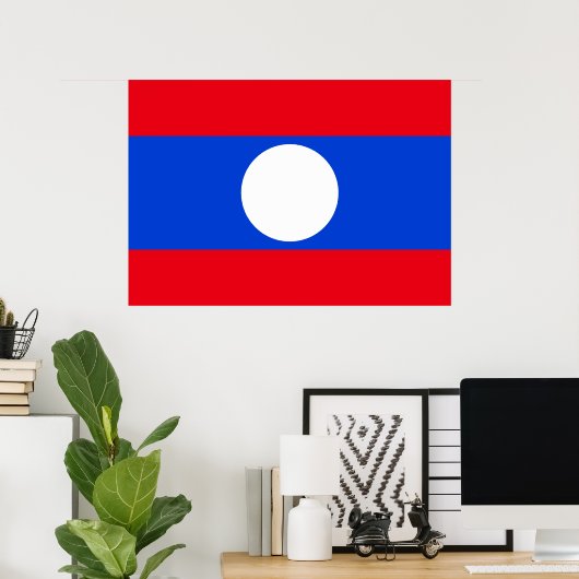 Poster Drapeau du Laos (Bureau à domicile)