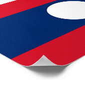 Poster Drapeau du Laos (Coin)
