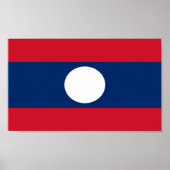 Poster Drapeau du Laos (Devant)
