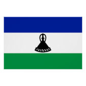 Poster Drapeau du Lesotho (Devant)