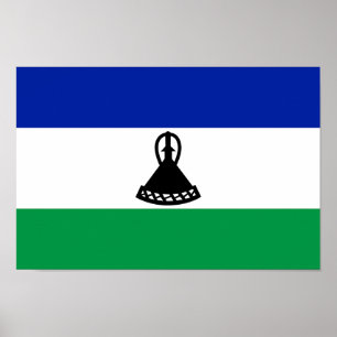 Poster Drapeau du Lesotho