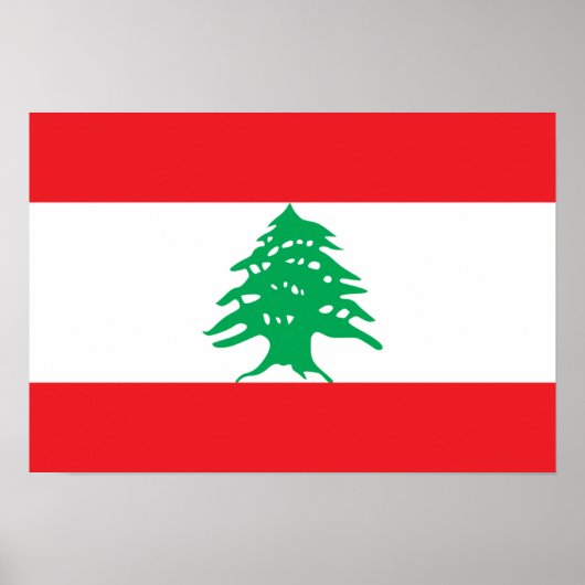 Poster Drapeau du Liban (Devant)