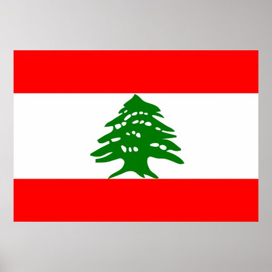 Poster Drapeau du Liban (Devant)