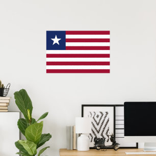 Poster Drapeau du Libéria