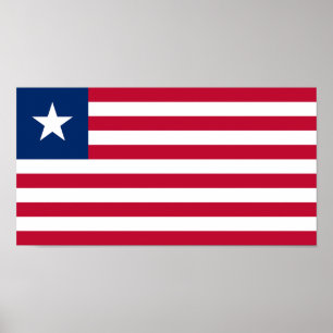 Poster Drapeau du Liberia