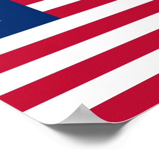 Poster Drapeau du Libéria (Coin)