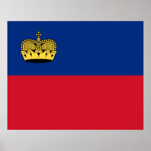 Poster Drapeau du Liechtenstein