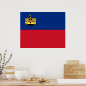 Poster Drapeau du Liechtenstein (Cuisine)