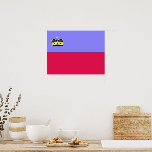 Poster Drapeau du Liechtenstein (Cuisine)