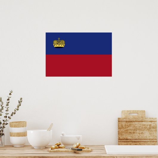 Poster Drapeau du Liechtenstein (Cuisine)