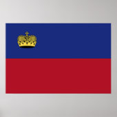 Poster Drapeau du Liechtenstein (Devant)