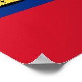 Poster Drapeau du Liechtenstein (Coin)