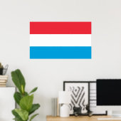 Poster Drapeau du Luxembourg (Bureau à domicile)