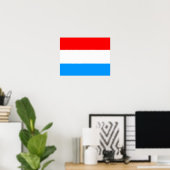 Poster Drapeau du Luxembourg (Bureau à domicile)
