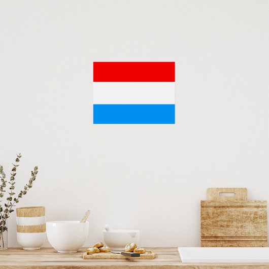 Poster Drapeau du Luxembourg (Cuisine)