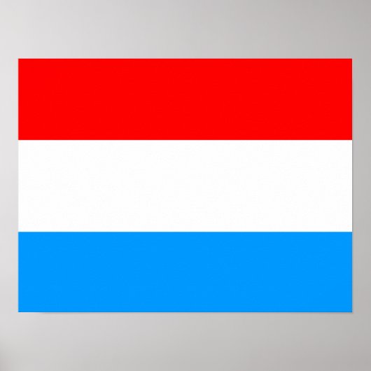 Poster Drapeau du Luxembourg (Devant)