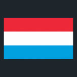 Poster Drapeau du Luxembourg<br><div class="desc">Drapeau patriotique du Luxembourg.</div>