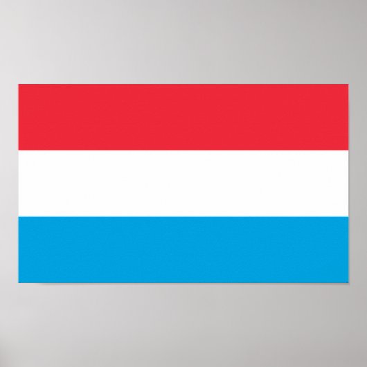 Poster Drapeau du Luxembourg (Devant)