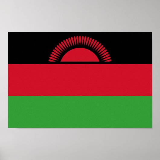 Poster Drapeau du Malawi (Devant)