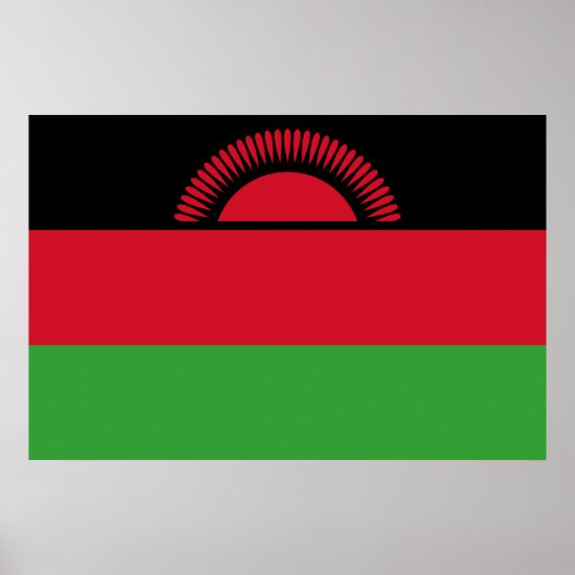 Poster Drapeau du Malawi (Devant)