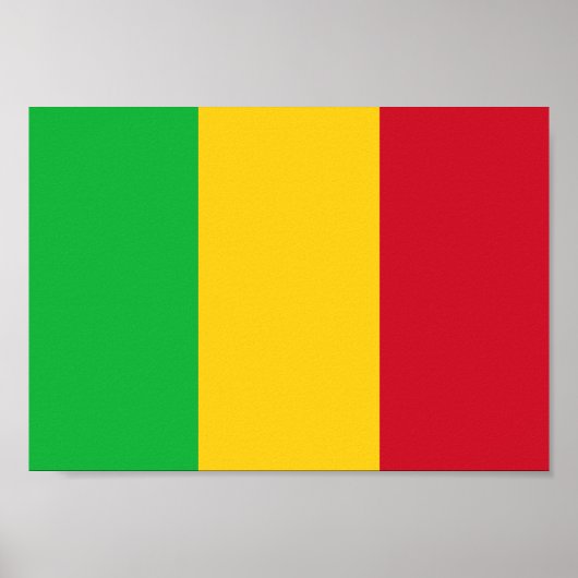 Poster Drapeau du Mali (Devant)