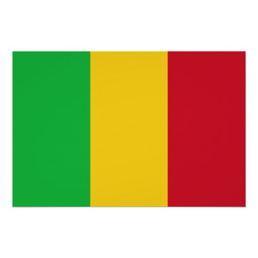 Poster Drapeau du Mali (Devant)