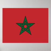 Poster Drapeau du Maroc (Devant)