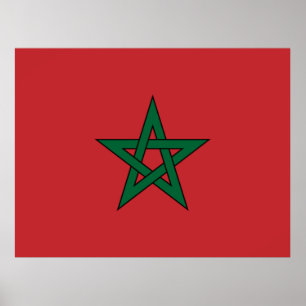 Poster Drapeau du Maroc