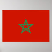 Poster Drapeau du Maroc (Devant)