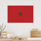 Poster Drapeau du Maroc (Cuisine)