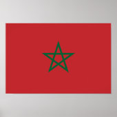 Poster Drapeau du Maroc (Devant)