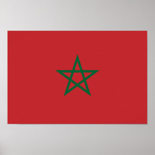 Poster Drapeau du Maroc