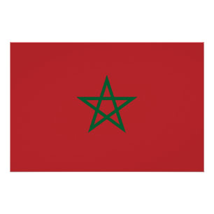 Poster Drapeau du Maroc