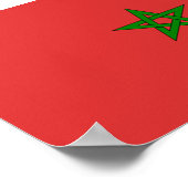 Poster Drapeau du Maroc (Coin)