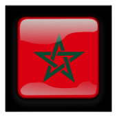 Poster Drapeau du Maroc (Devant)