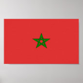 Poster Drapeau du Maroc (Devant)